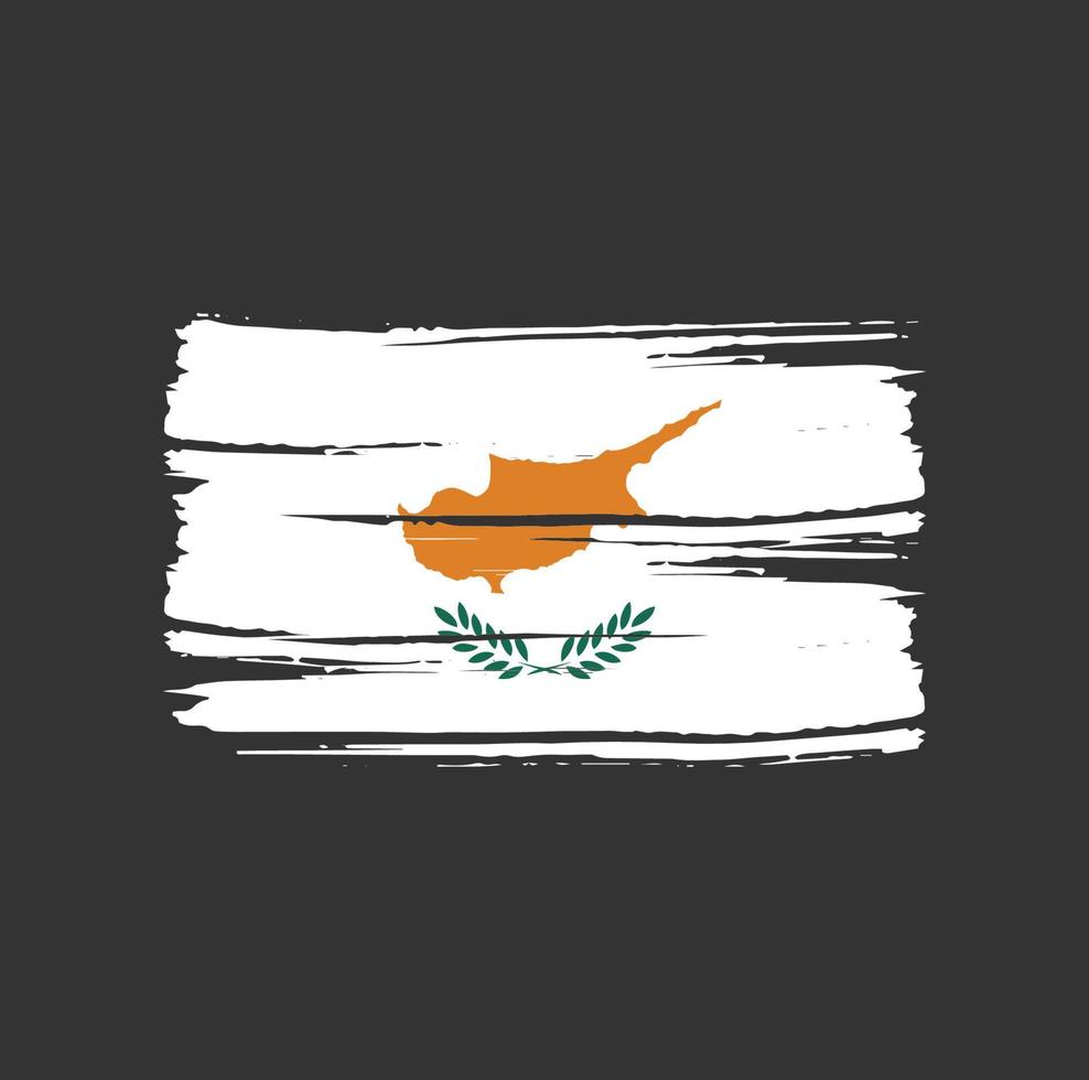 Cyprus Flag Brush. National Flag vector