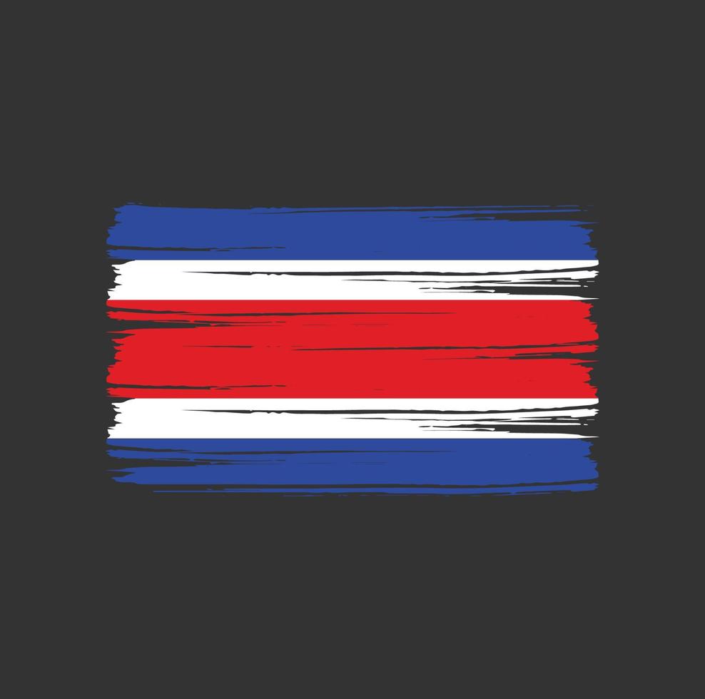 Costa Rica Flag Brush Strokes. National Flag vector