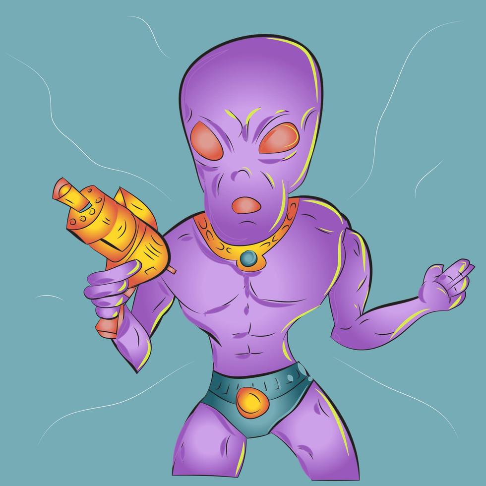 Alien Cartoon Character vector