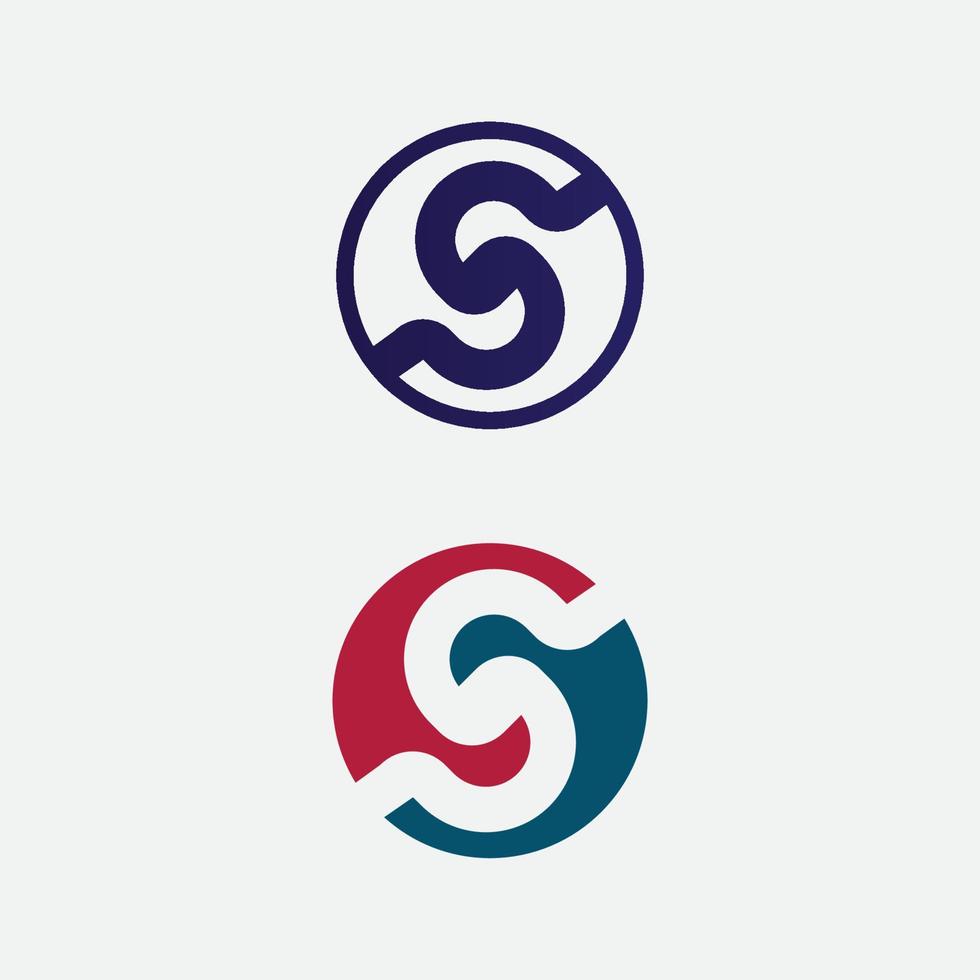 S font and letter design graphic Business corporate S letter logo vector