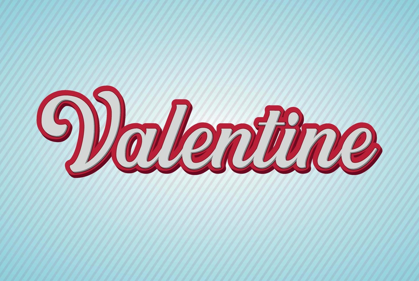 valentine day text effect vector