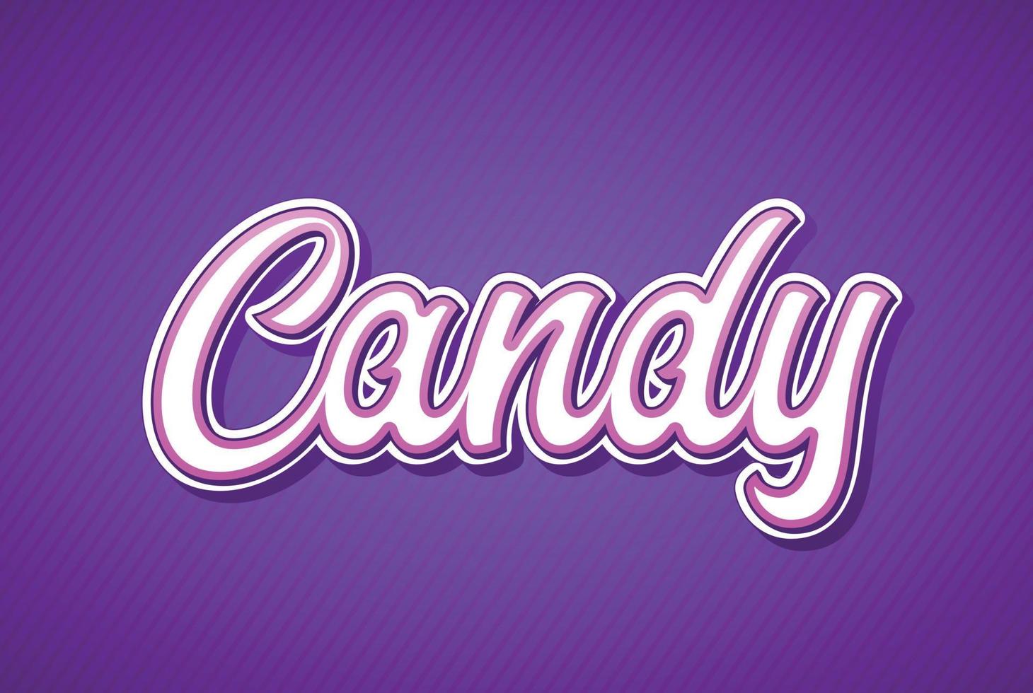 Candy text effect vector