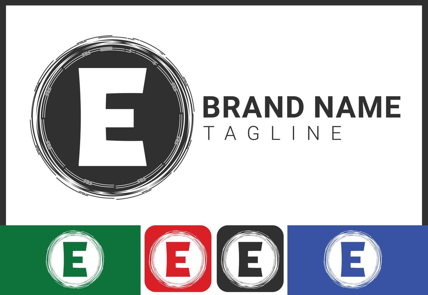 Creative E letter logo and icon design template vector