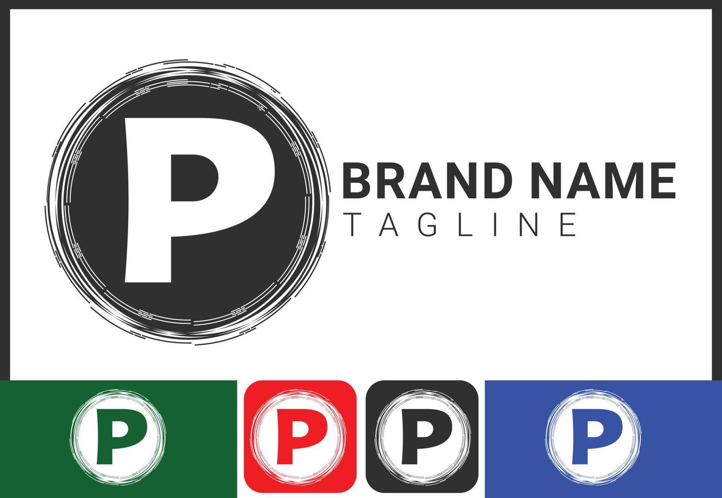 Creative P letter logo and icon design template vector