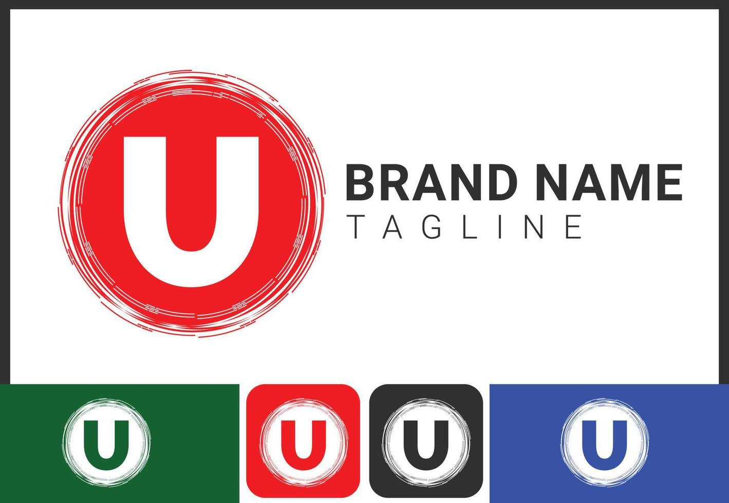 Creative U letter logo and icon design template vector