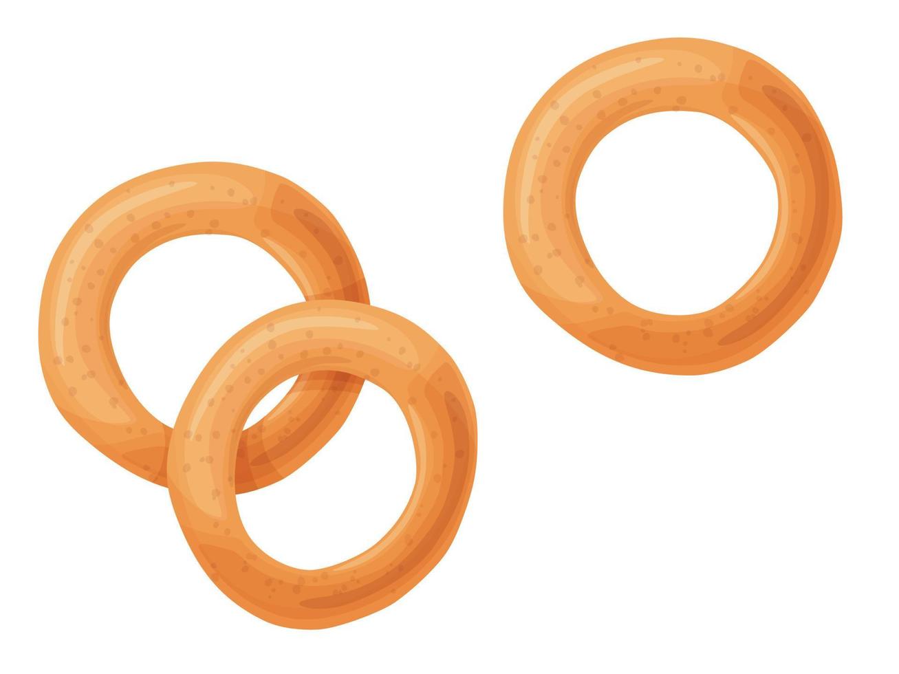 Bagel toast. Russian bakery product in cartoon style. Fresh healthy food. vector