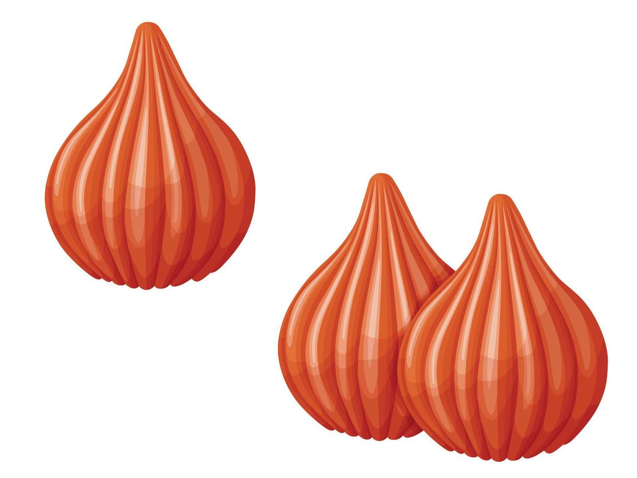 Modak. comida dulce india. albóndigas indias festivas. vector