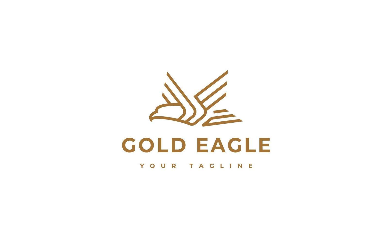 Eagle Logo Line Badge Design vector