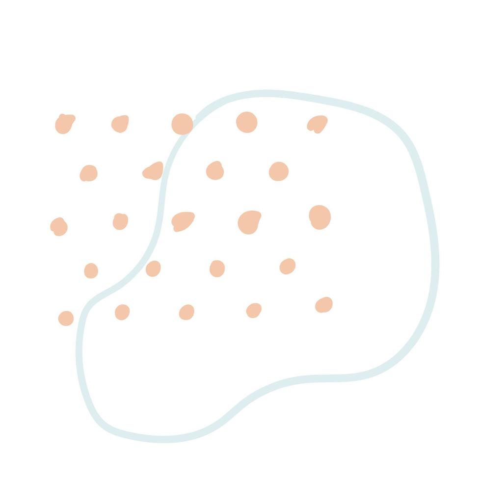 Abstract Geometric Doddle Shape pastel color vector