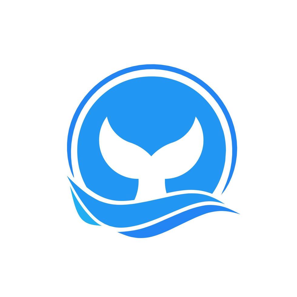 logotipo de cola de ballena vector