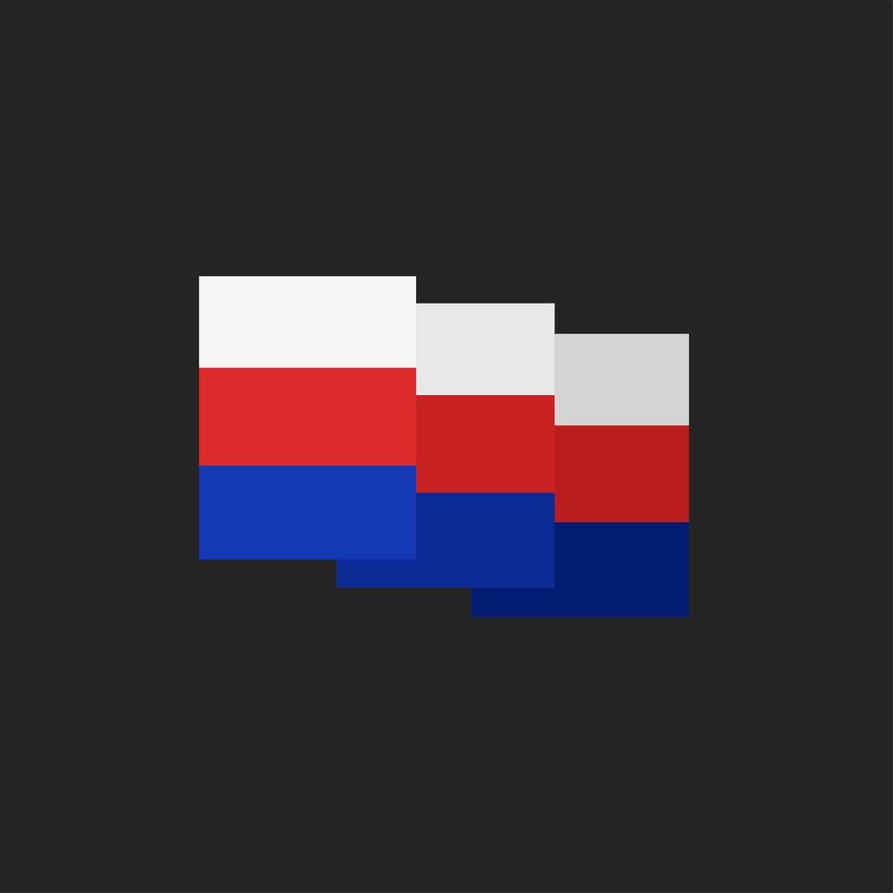 Russian flag icon vector