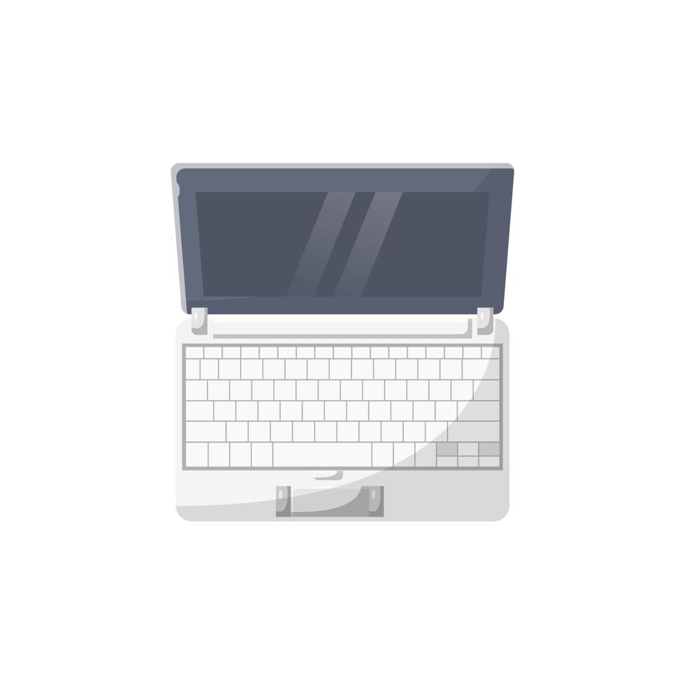 Laptop Flat Illustration. Clean Icon Design Element on Isolated White Background vector