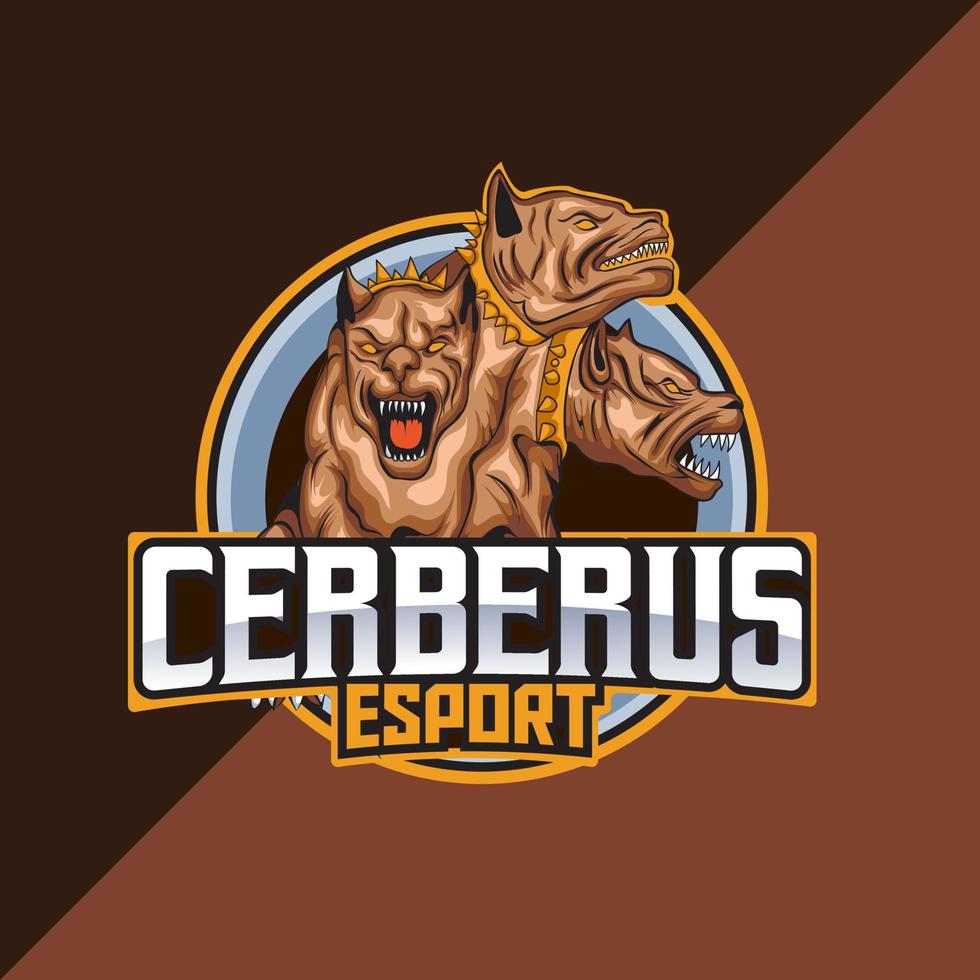 Cerberus mascot logo template vector