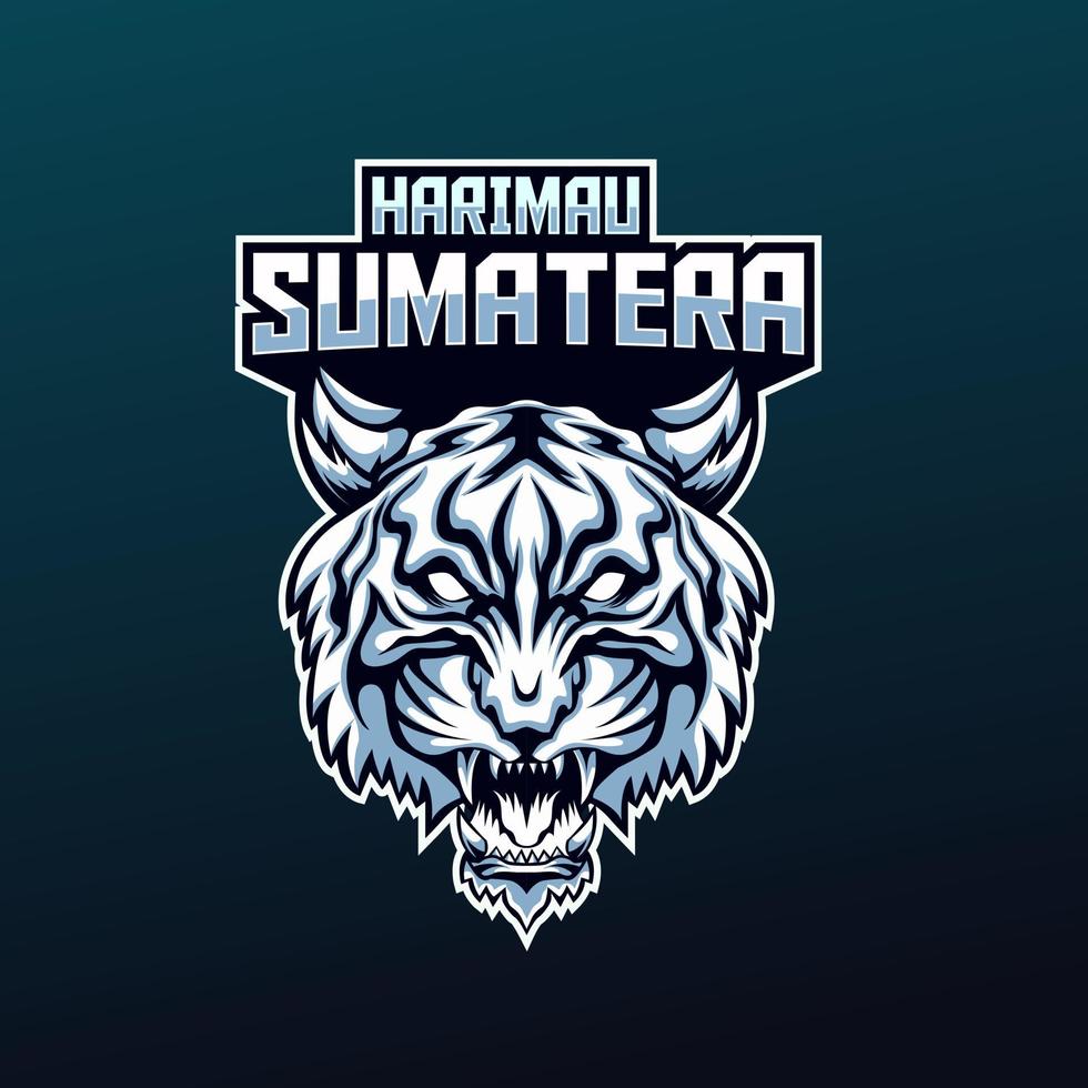 Tiger head mascot logo template. easy to edit and customize vector
