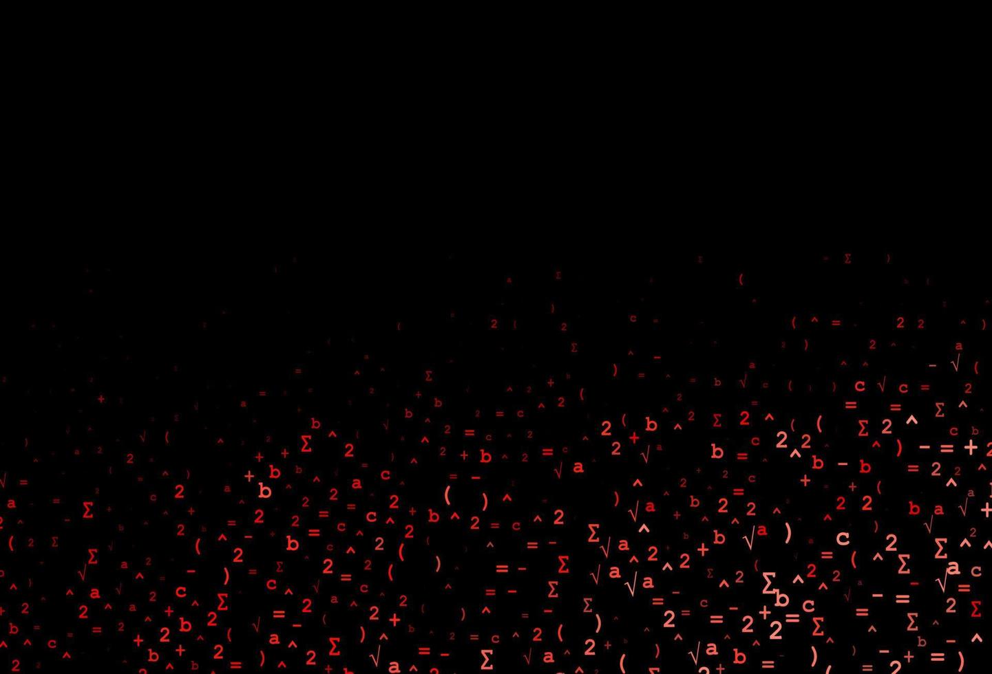 Dark Red vector template with math simbols.