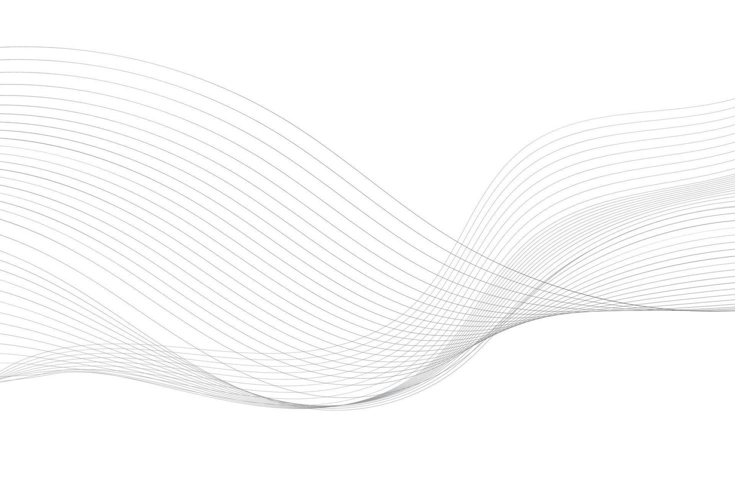 Elegant modern minimal abstract wavy lines vector