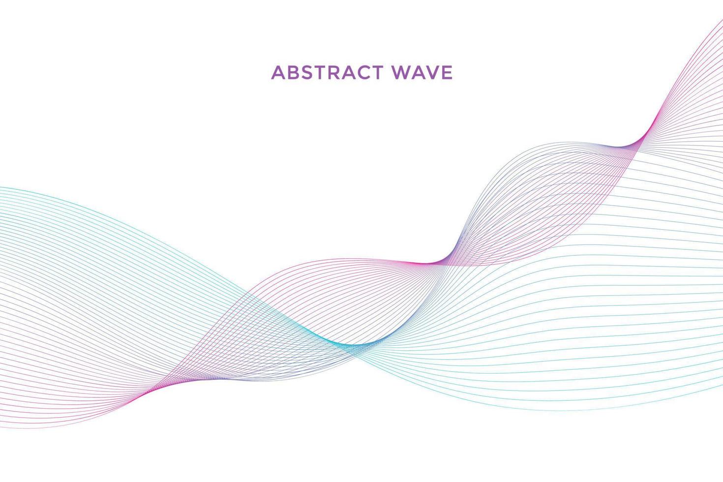 Elegant modern minimal abstract wavy lines vector