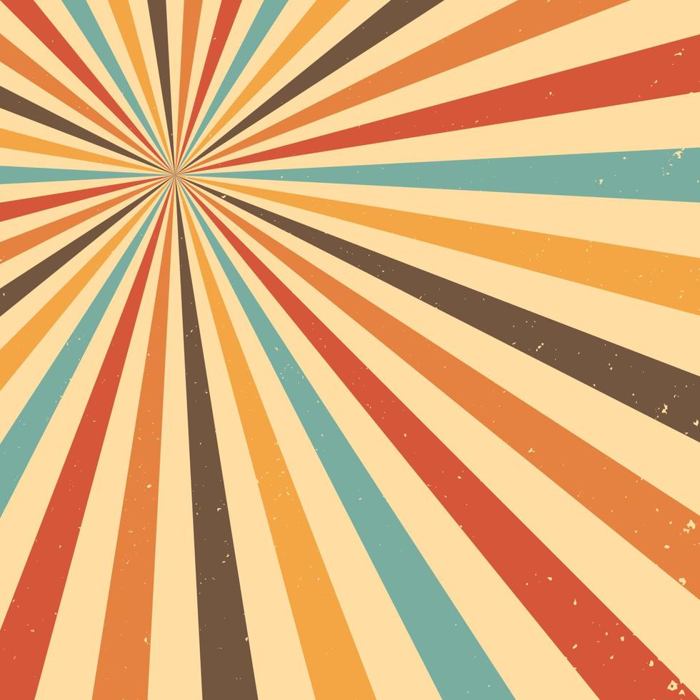 Abstract vintage retro sunburst background vector