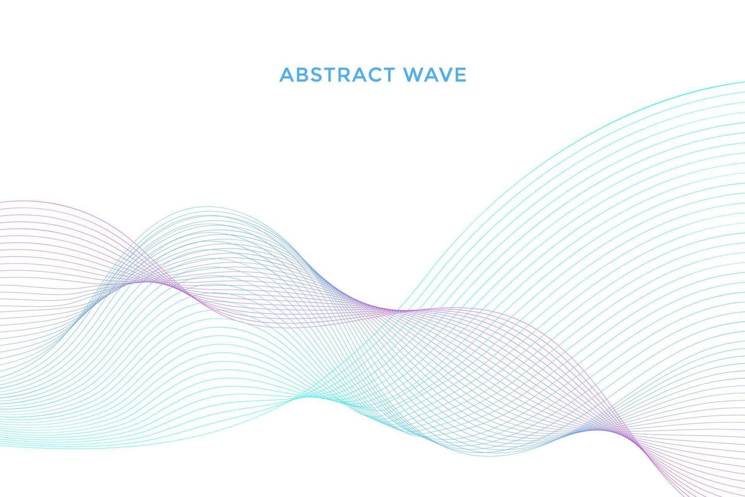 Elegant modern minimal abstract wavy lines vector