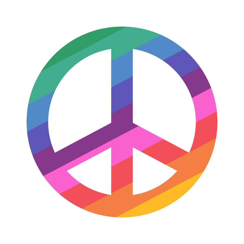 Vector of Colorful Peace Symbol. Perfect for peaceful content, preventing war, etc.