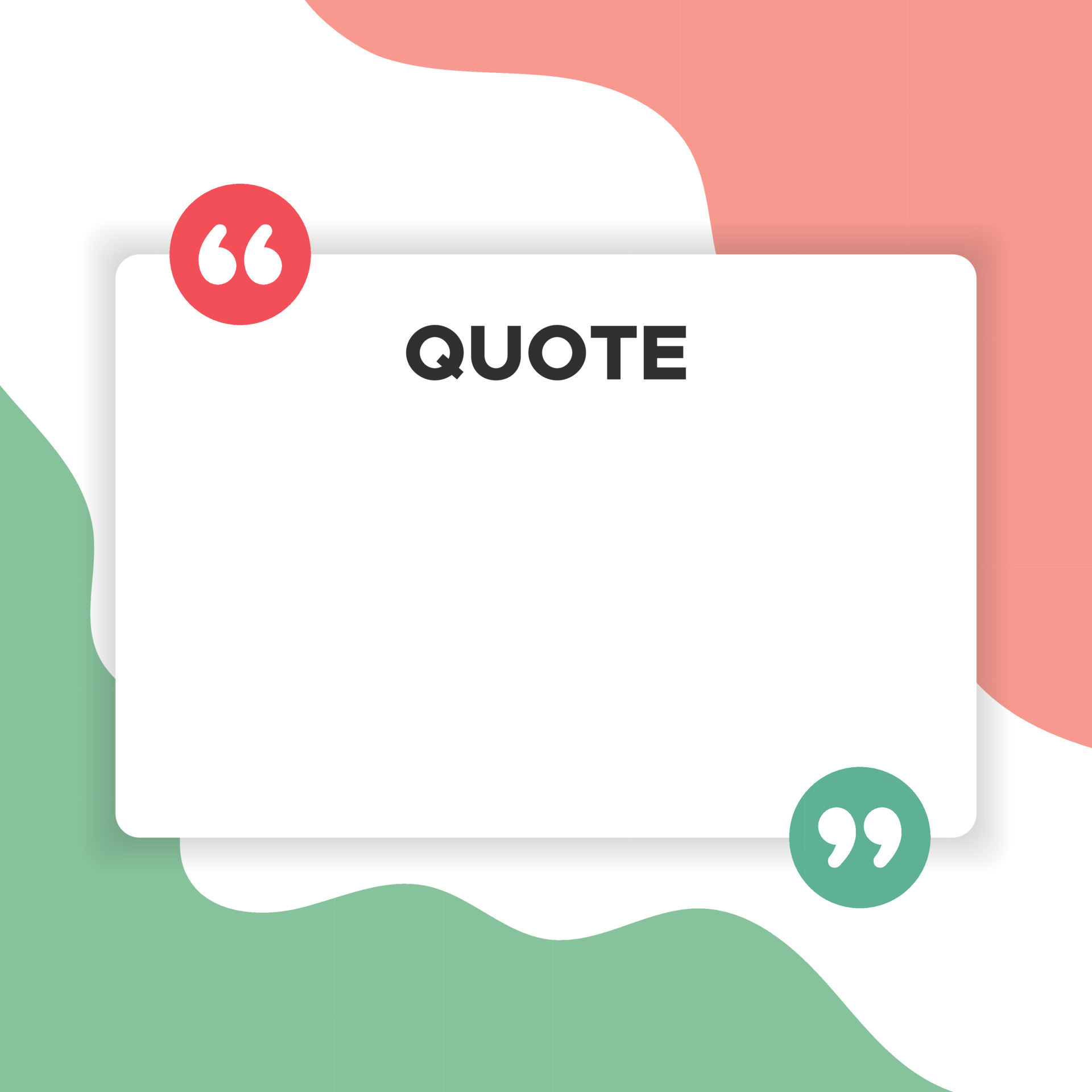 Vector of Quote Template. Perfect for quote post, quote design, quote