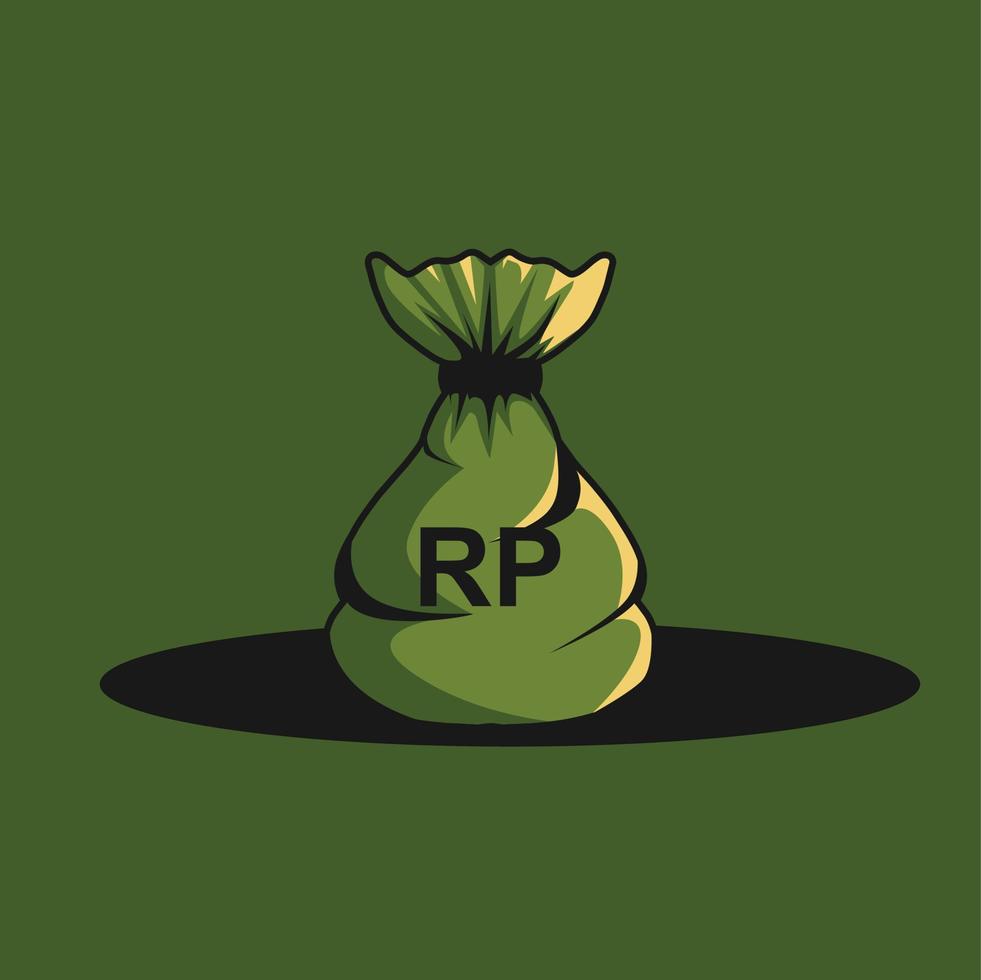 Money bag icon, money saving concept. rupiah currency vector