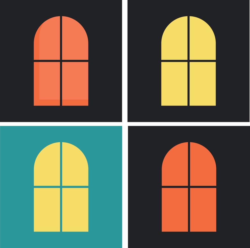 vector illustration of windows with various colors