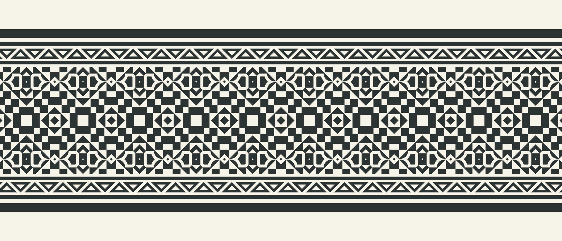 ornament style ethnic seamless borders vector