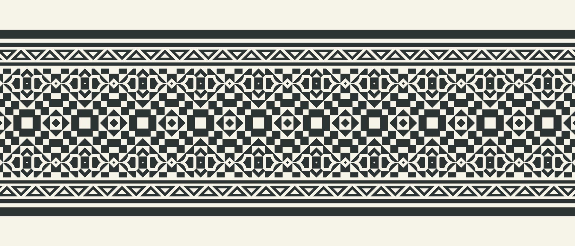 ornament style ethnic seamless borders vector