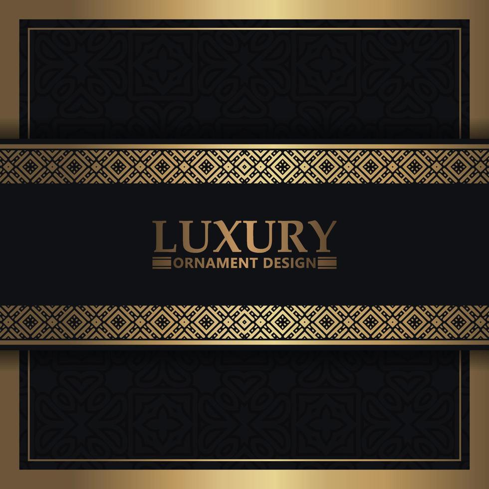 Luxury border ornament pattern background vector