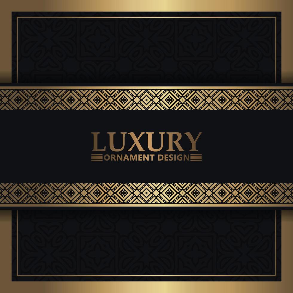 Luxury border ornament pattern background vector