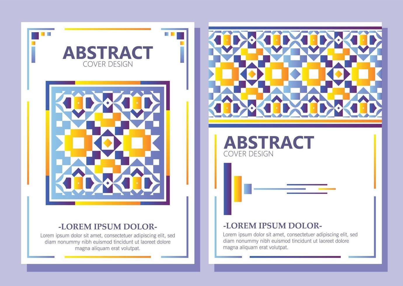 colorful abstract pattern cover design vector