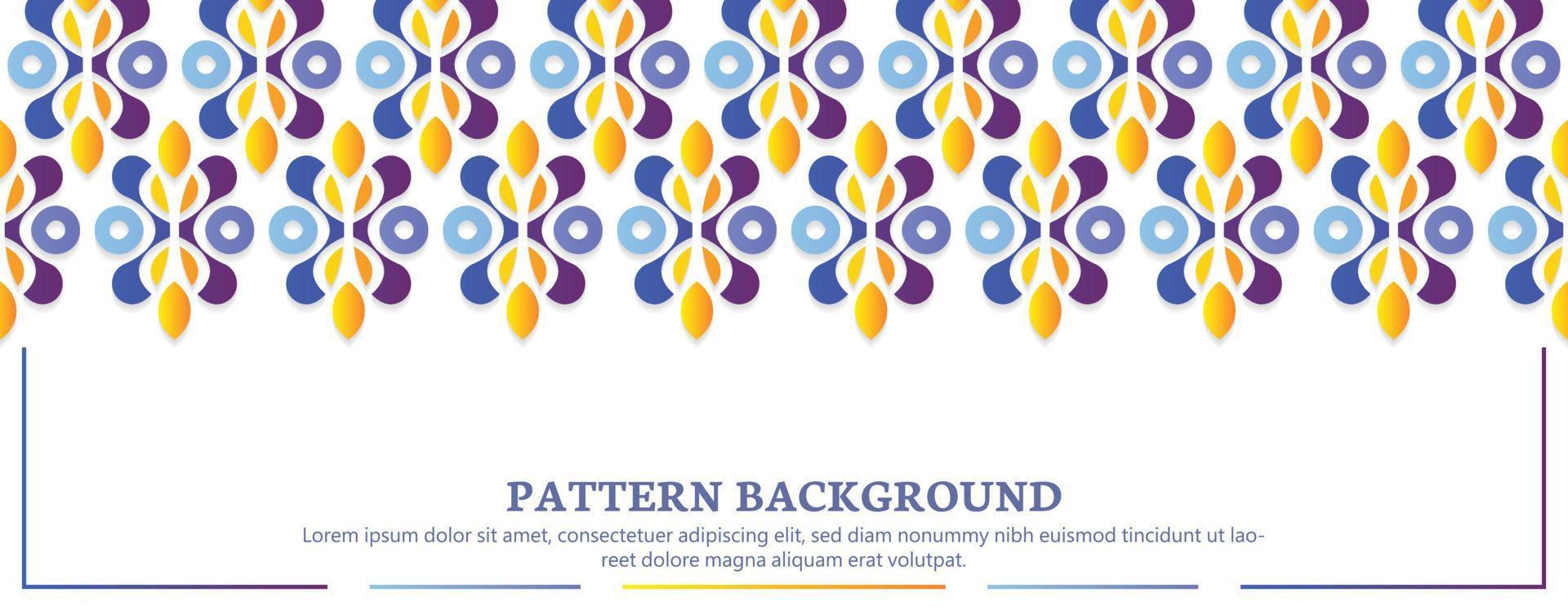 colorful ornament pattern design background vector