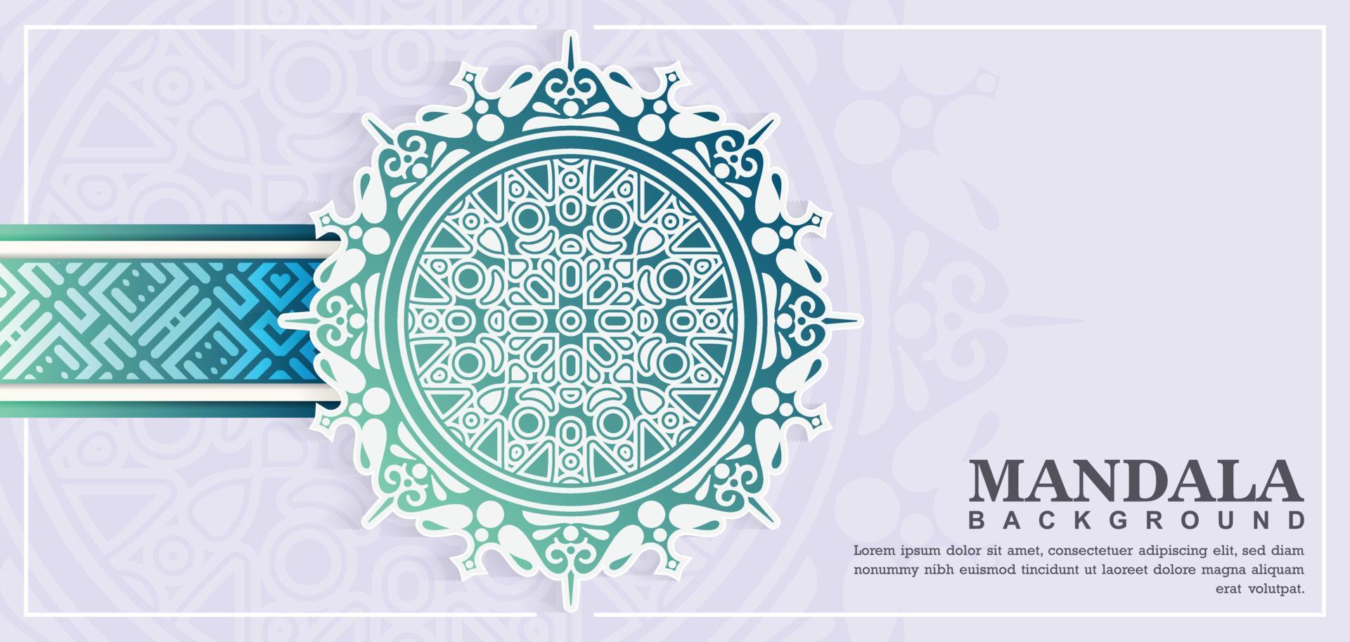 Blue mandala background concept vector