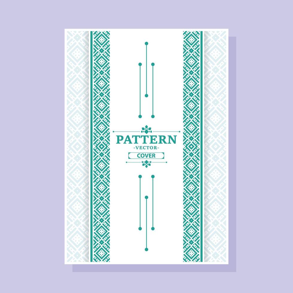 White geometric pattern cover design vector