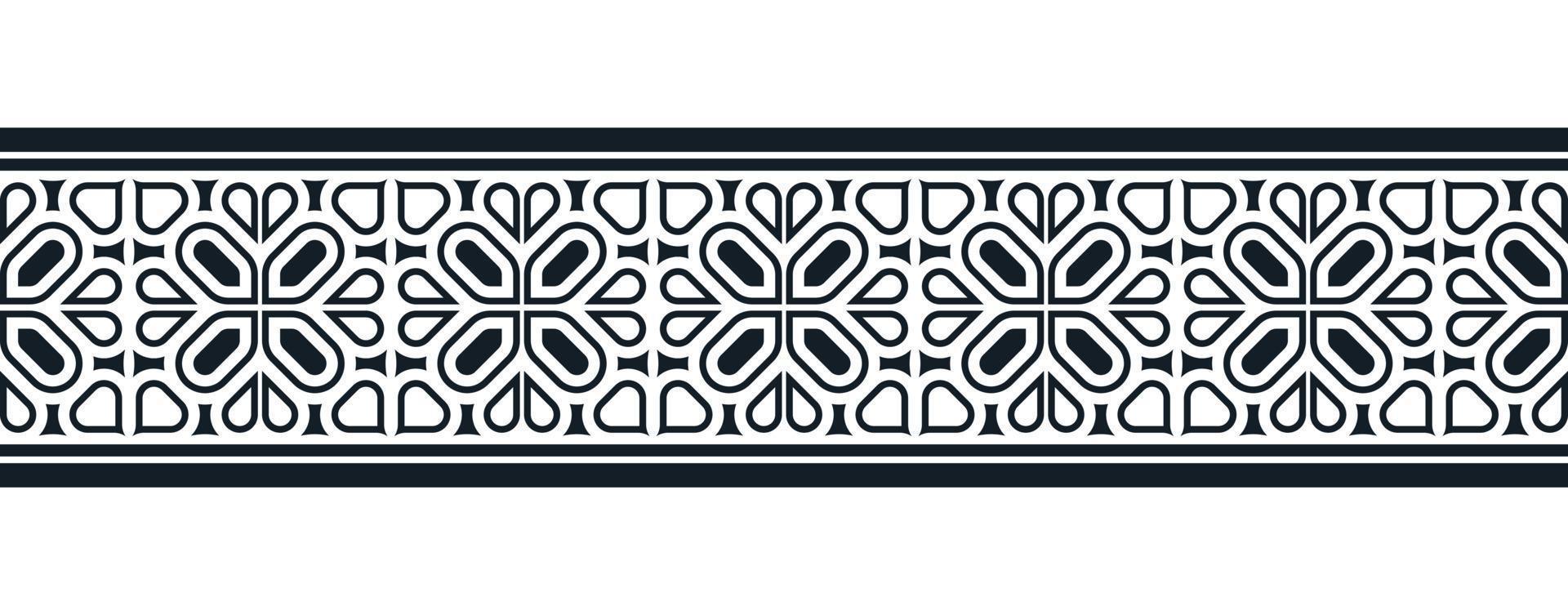 ornament style ethnic seamless borders vector