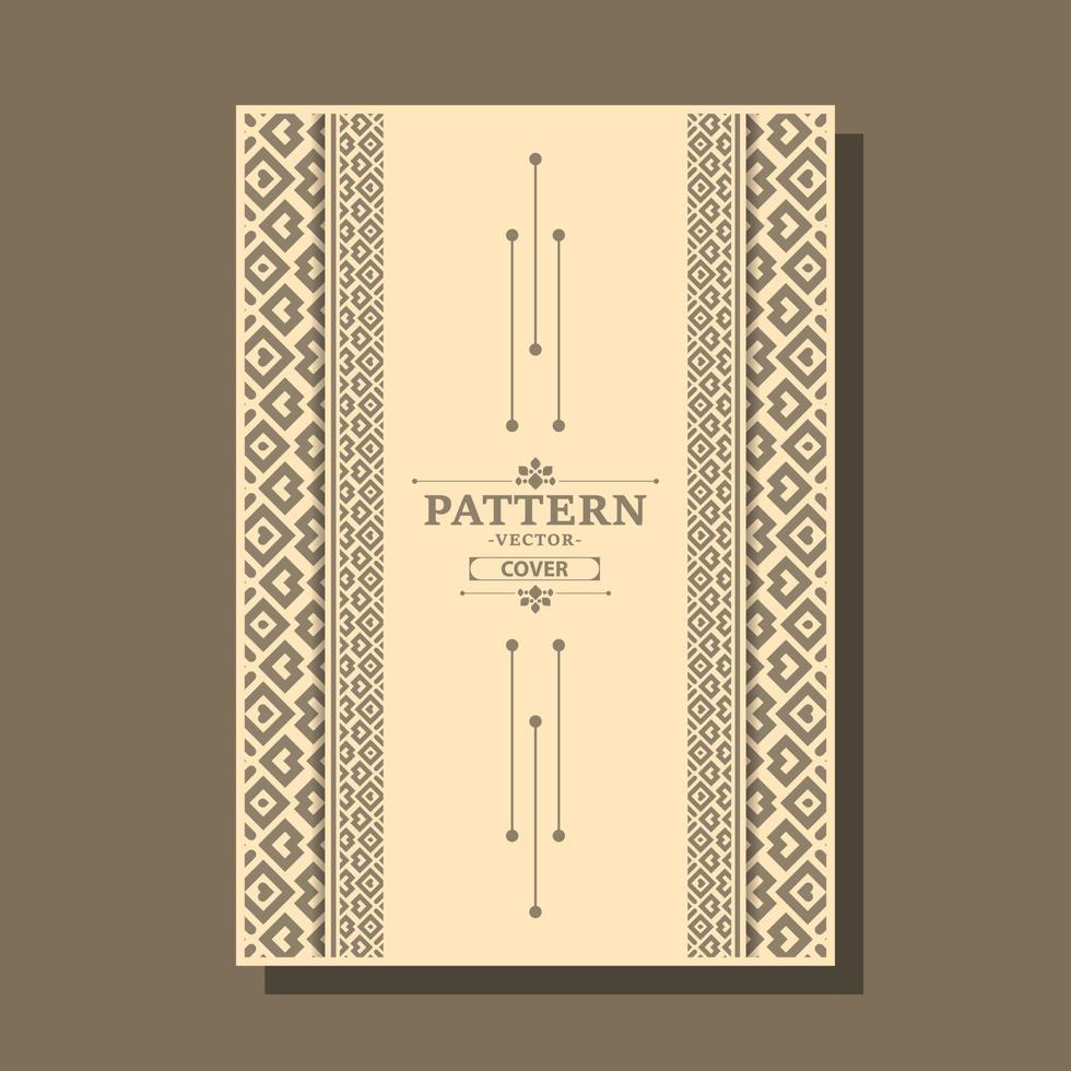 diseño de portada de patrón geométrico vintage vector