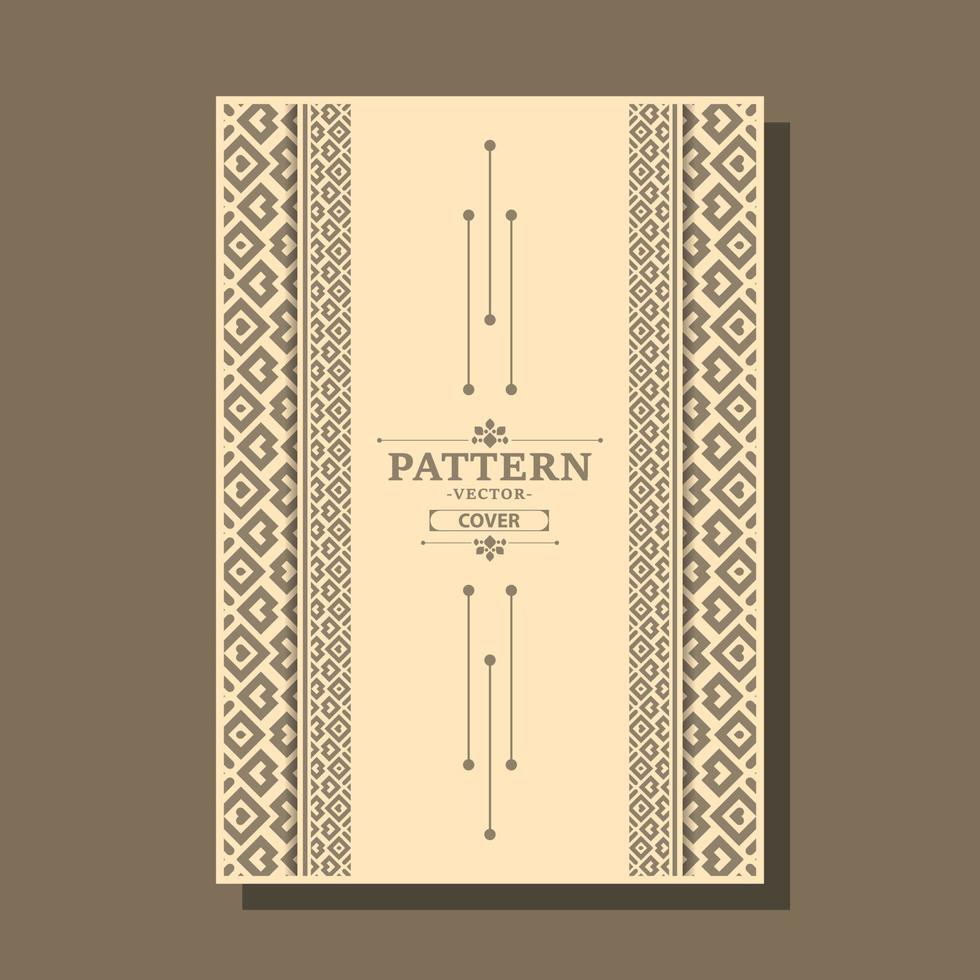 vintage geometric pattern cover design vector