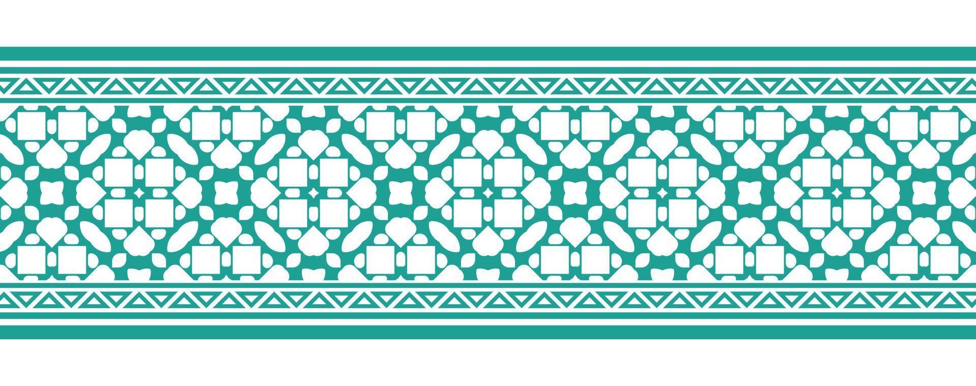 ornament style ethnic seamless borders vector