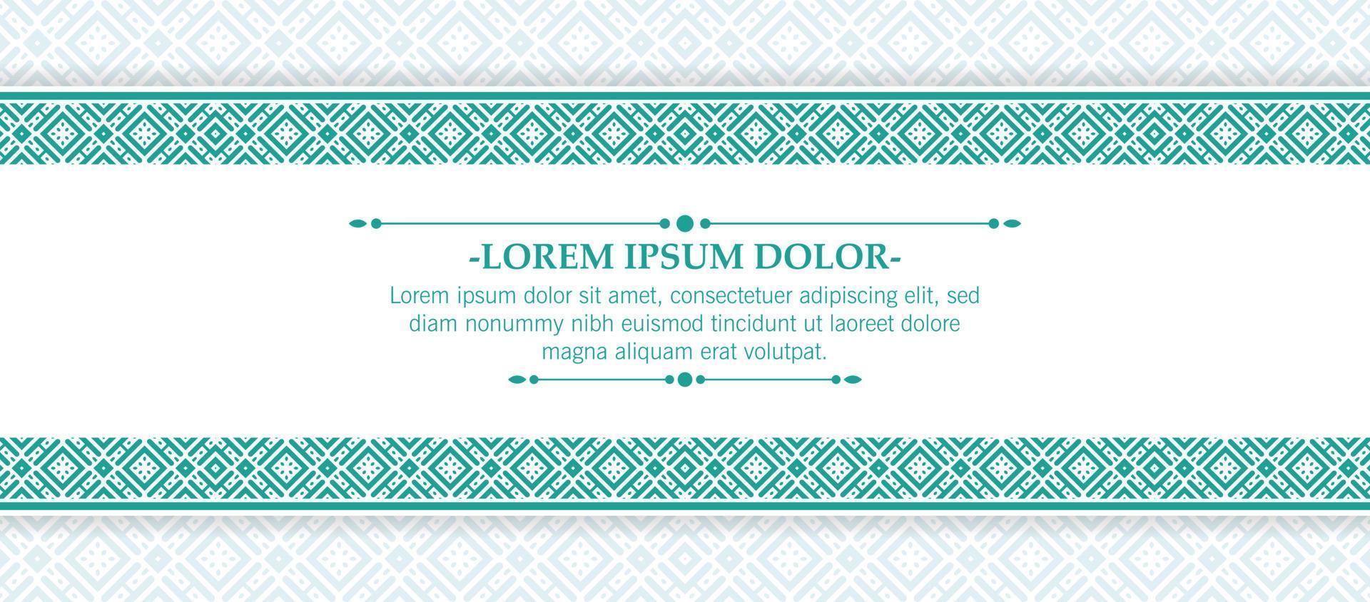 White ornament border pattern background vector