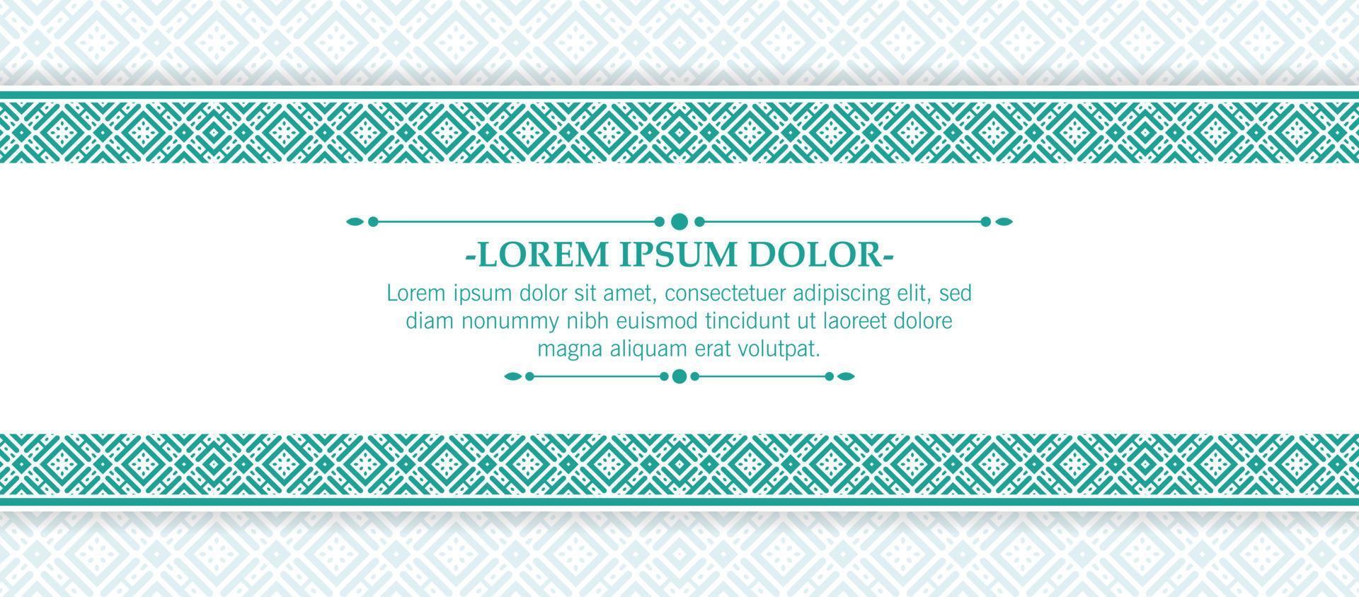 White ornament border pattern background vector