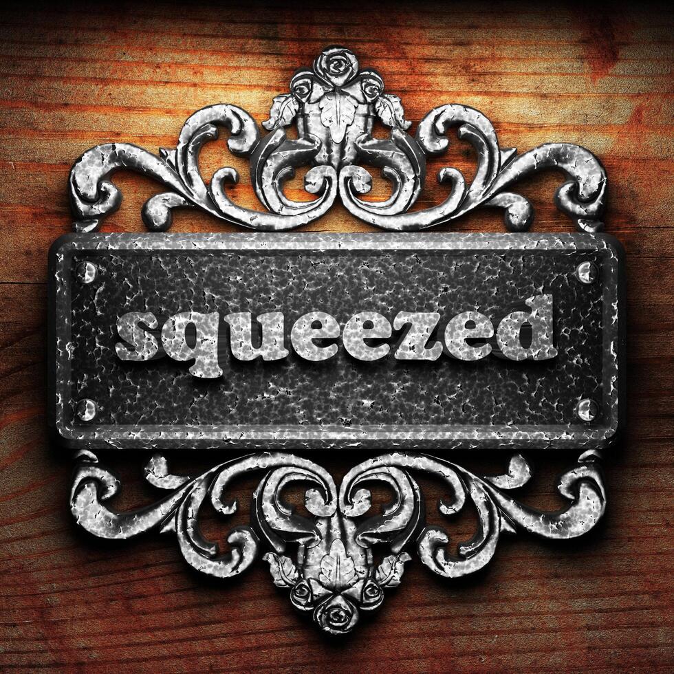 squeezed word of iron on wooden background 6323160 Stock Photo at Vecteezy