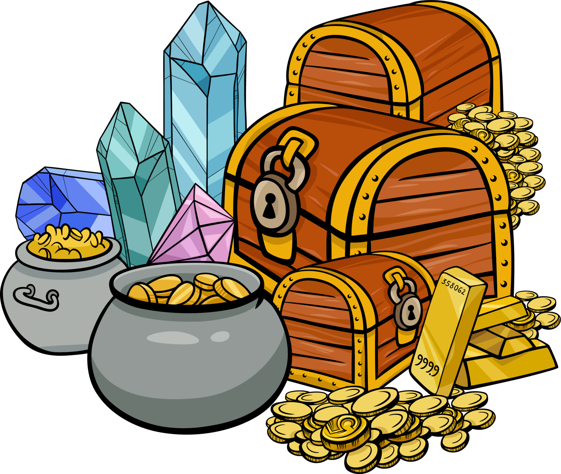 cartoon treasure with gems and gold 6323804 Vector Art at Vecteezy cartoon treasure with gems and gold 6323804 Vector Art at Vecteezy