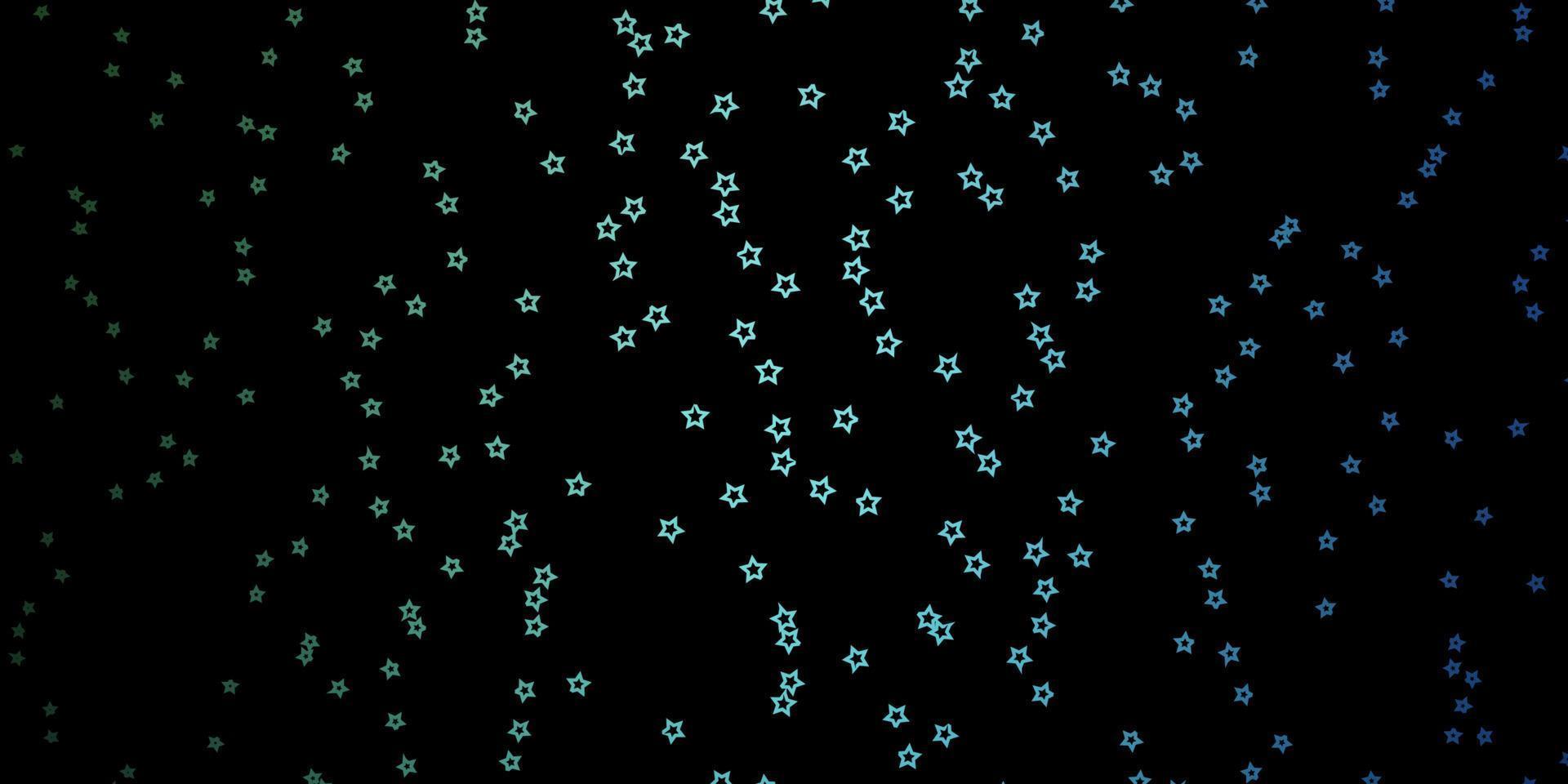 diseño de vector azul oscuro, verde con estrellas brillantes.