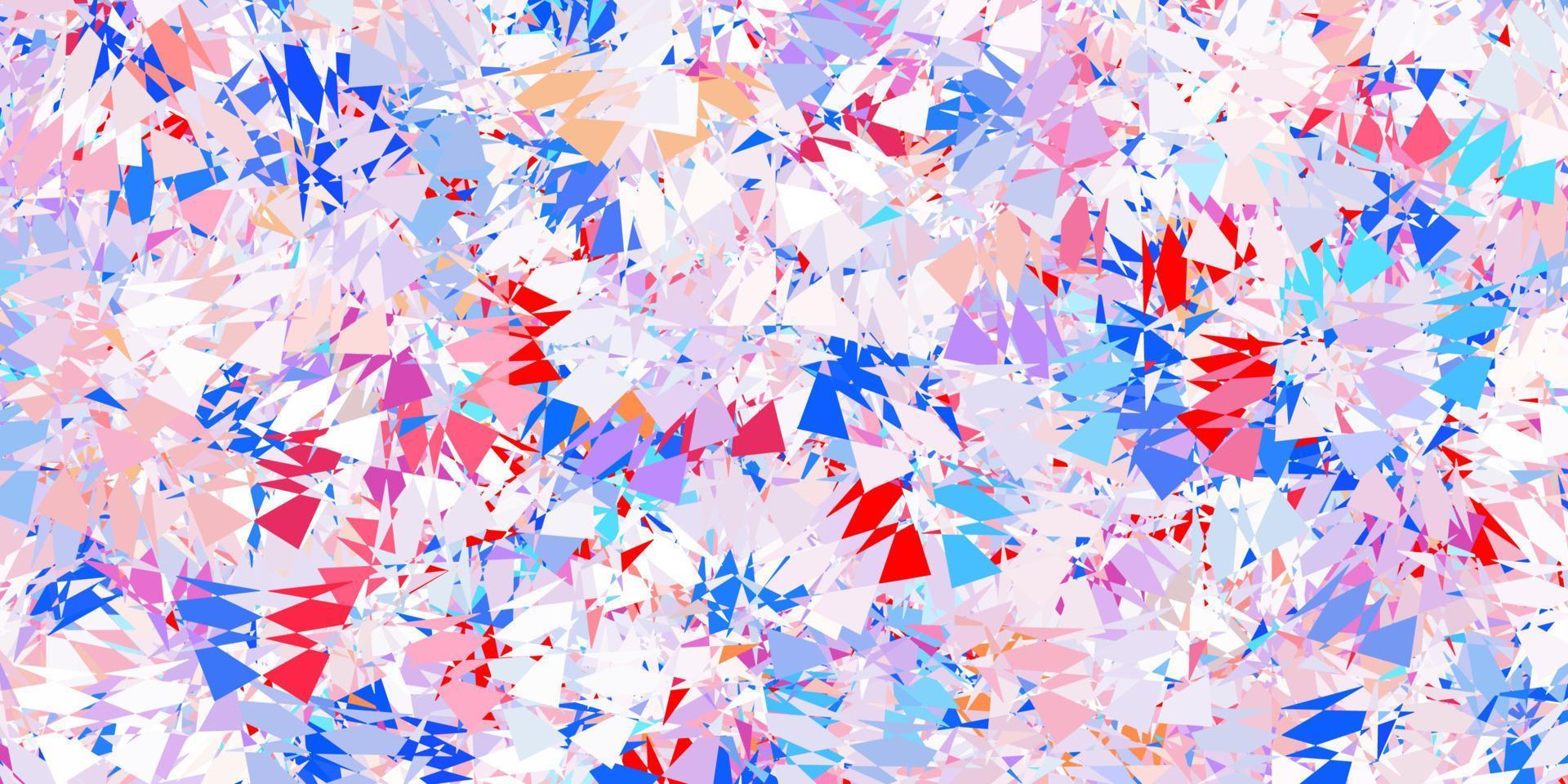 Light blue, red vector background with polygonal forms.