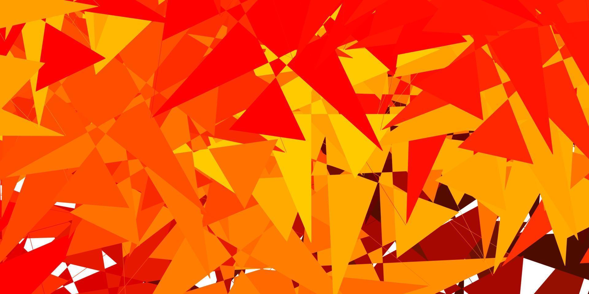 textura de vector naranja claro con formas de memphis.