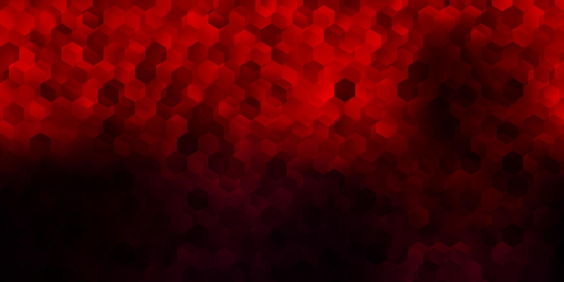 Telón de fondo de vector rosa oscuro con un lote de hexágonos.