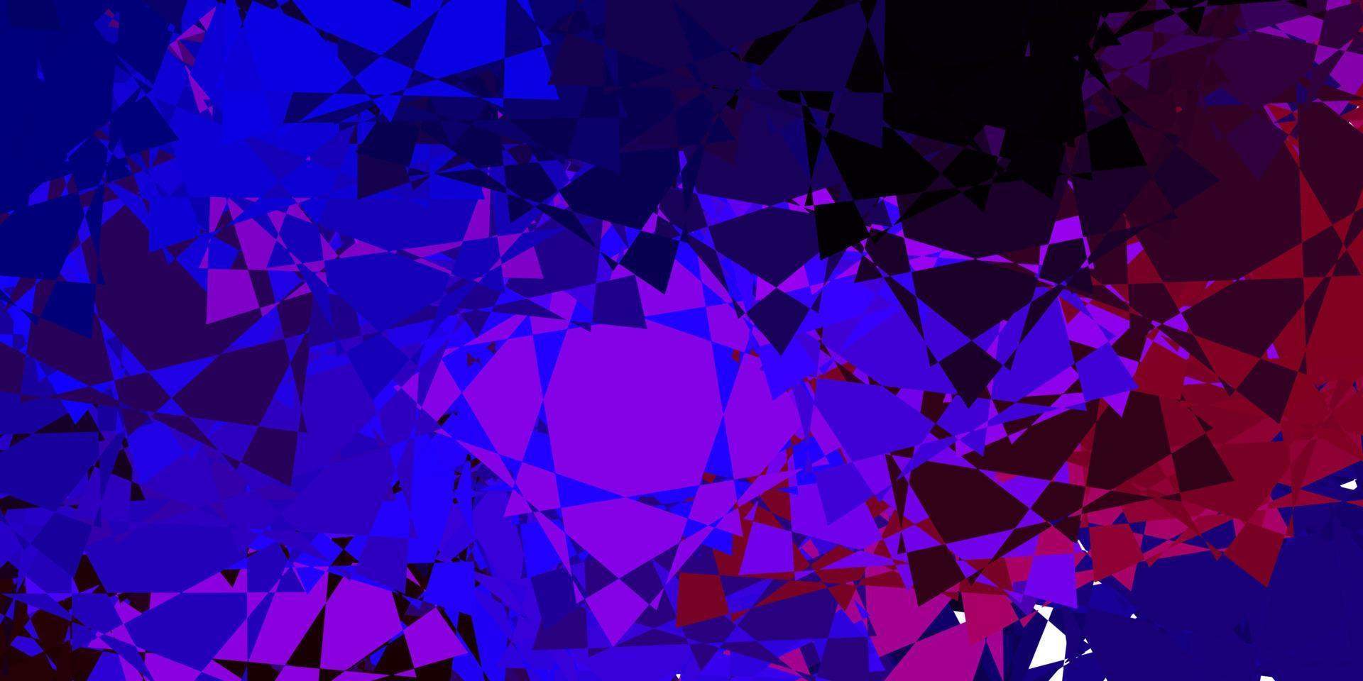 Dark Blue, Red vector background with triangles.