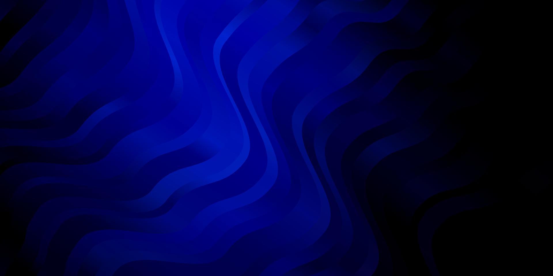 Dark BLUE vector template with curved lines.