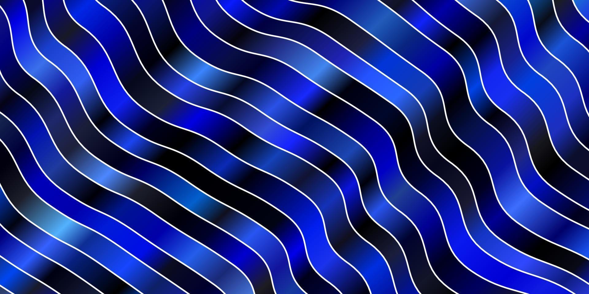 Fondo de vector azul oscuro con líneas curvas.